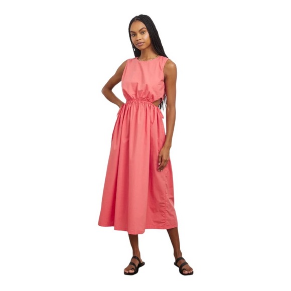 Rails Dresses & Skirts - Rails Yvette Cutout Organic Cotton Dress in Spiced Coral Medium
